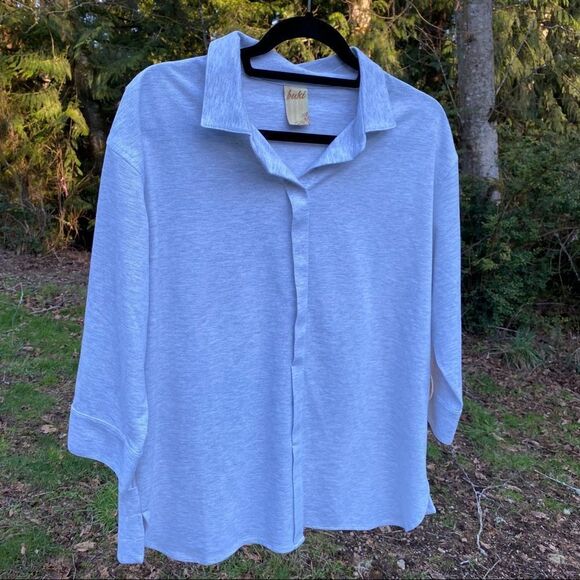 Buki Button Up Back Wrap 3/4 Sleeve Blouse XL NWT - Picture 16 of 16